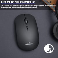 Mouse Wireless Bluetooth Bluestork Reîncărcabil, Ultra Subțire, 3200 DPI, Silentios, Ambidextru, pentru PC și Mac, cu Receptor Nano USB 4