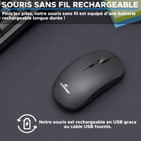 Mouse Wireless Bluetooth Bluestork Reîncărcabil, Ultra Subțire, 3200 DPI, Silentios, Ambidextru, pentru PC și Mac, cu Receptor Nano USB 2