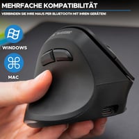Ergonomická vertikálna bezdrôtová myš Bluestork pre ľavákov, 800-2400 DPI, 6 tlačidiel, RGB 6