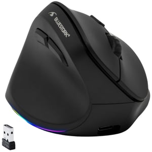 Bluestork ergonomski bežični vertikalni miš za lijevoruke, 800-2400 DPI, 6 tipki, RGB