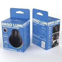 Ergonomická vertikálna bezdrôtová myš Bluestork pre ľavákov, 800-2400 DPI, 6 tlačidiel, RGB 7