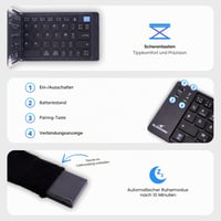 Skladacia Bluetooth klávesnica Bluestork KB Mini Fold – čierna 4