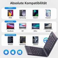 Skladacia Bluetooth klávesnica Bluestork KB Mini Fold – čierna 2