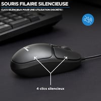 Mouse cu fir compact Bluestork M-W-OFF20 – Mouse de calculator ambidextru compatibil cu PC și Mac, 1000 DPI 6