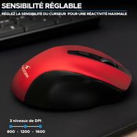 Bezdrôtová myš Bluestork M-WL-OFF75, Bluetooth a USB 2,4 GHz, tichá – červená 6
