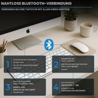 Mini Bluetooth klávesnica Bluestork pre Mac/iPad/iPhone – AZERTY – biela 4