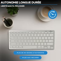 Mini Bluetooth klávesnica Bluestork pre Mac/iPad/iPhone – AZERTY – biela 6