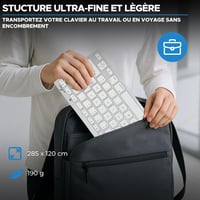 Mini Bluetooth klávesnica Bluestork pre Mac/iPad/iPhone – AZERTY – biela 7
