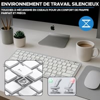 Mini Bluetooth klávesnica Bluestork pre Mac/iPad/iPhone – AZERTY – biela 5