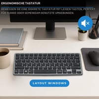 Bezdrôtová Bluetooth klávesnica Bluestork s francúzskym rozložením AZERTY, 90-hodinová výdrž batérie, nabíjanie cez USB-C, 14 multimediálnych klávesových skratiek, čierna 3