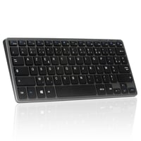 Bezdrôtová Bluetooth klávesnica Bluestork s francúzskym rozložením AZERTY, 90-hodinová výdrž batérie, nabíjanie cez USB-C, 14 multimediálnych klávesových skratiek, čierna 1