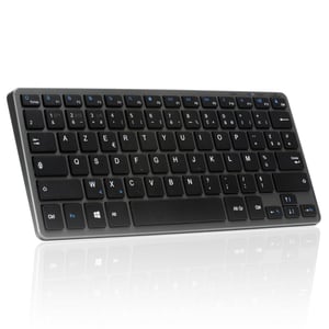 Bluestork bežična Bluetooth tipkovnica s francuskim AZERTY rasporedom, baterija od 90 sati, USB-C punjenje, 14 multimedijskih tipki, crna