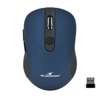 Bezdrôtová myš Bluestork – 6 tlačidiel – metalická modrá – 2,4 GHz – 1600 DPI – kompatibilná so systémami Windows a Mac 1