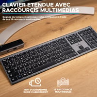 Bezdrôtová súprava klávesnice a myši Bluestork – Grafický inteligentný dongle – Čierna – Bezdrôtové PC kombo 5