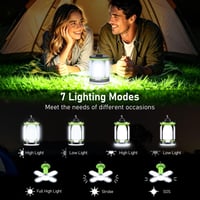 Lampă de camping cu LED Blukar reîncărcabilă, 2000 lumeni, 7 moduri de iluminare, 60 LED-uri, lampă pentru cort și camping 4