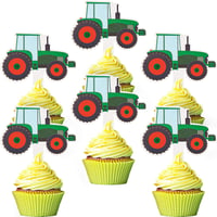 Blulu 56 darabos traktor cupcake topperek mezőgazdasági party dekorációhoz 1