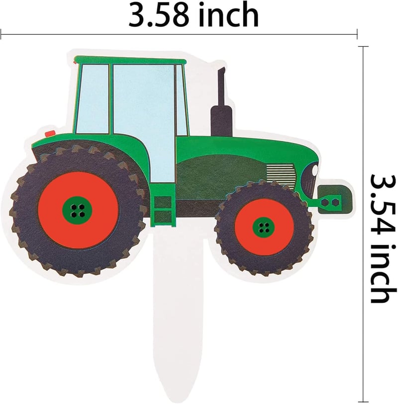 Blulu 56 darabos traktor cupcake topperek mezőgazdasági party dekorációhoz