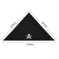 Blulu Crna Piratska Marama 12 kom - Piratska Kapetanska Marama za Kostime, Halloween i Dječje Zabave, 21,5 x 21,5 x 28,5 cm 2