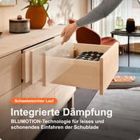 Set glisiere Blum Tandem 500 mm cu extensie completă, montare sub sertar, cu amortizare Soft-Close Blumotion pentru mobilier de bucătărie, 1 pereche 7