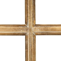Decorațiune fereastră de grajd vintage Blümelhuber, cadru din lemn semicerc, decor de perete în stil rustic de țară, fereastră decorativă din lemn fără sticlă 3