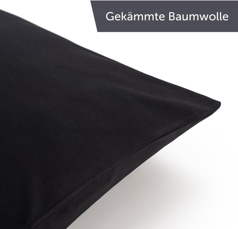 Blumtal 2 darabos pamut párnahuzat szett 40x40cm fekete jersey