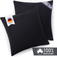 Blumtal 2 darabos pamut párnahuzat szett 40x40cm fekete jersey 2