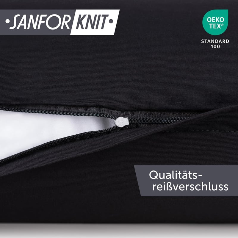 Blumtal 2 darabos pamut párnahuzat szett 40x40cm fekete jersey