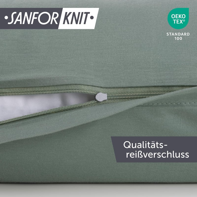 Blumtal 2 db pamut párnahuzat 40x80cm nyári zöld jersey - 40x80cm, Light Green