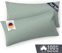 Blumtal 2 db pamut párnahuzat 40x80cm nyári zöld jersey - 40x80cm, Light Green 2