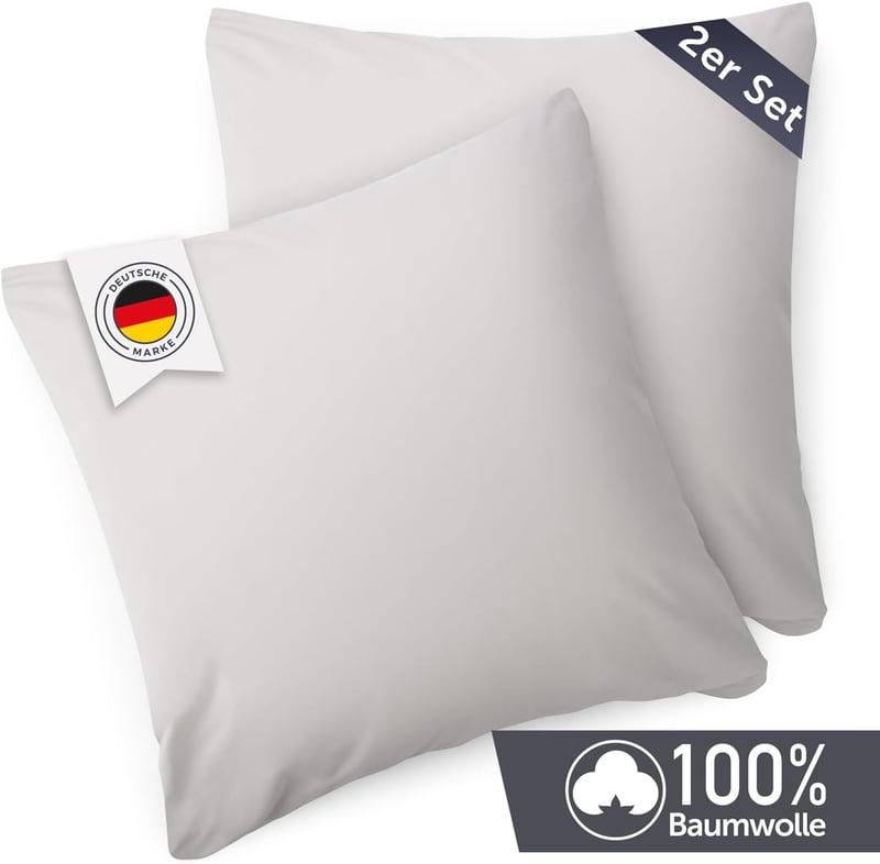 Blumtal 2 db pamut párnahuzat 50x50cm Hold szürke jersey