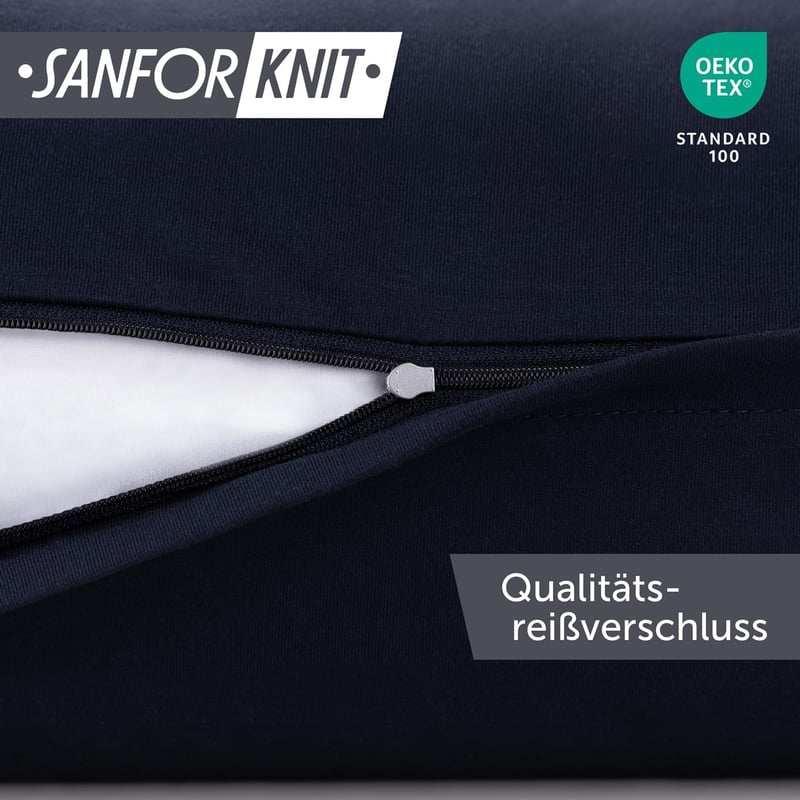 Blumtal 2 db pamut párnahuzat 80x80 cm sötét kék jersey