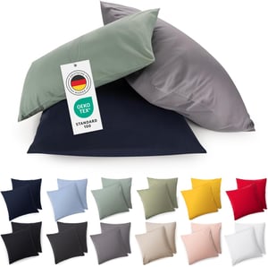 Blumtal set navlaka za jastuke, 2 komada, 100% pamuk, bijela, 50x50cm, premium jersey