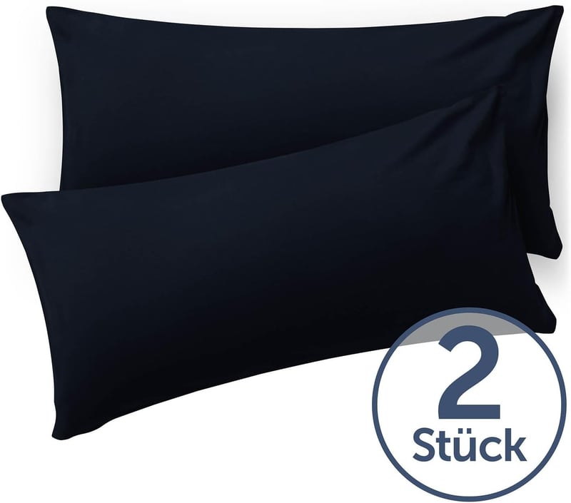 Blumtal 2 db Párnahuzat 40x70 cm Boríték Zárással Puha Mikroszálas Szövet Sötét Kék