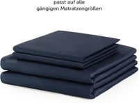 Blumtal 3 részes ágyneműhuzat szett sötét óceánkék, Oeko-Tex, 150x200 cm 2