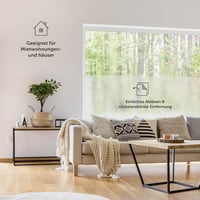 Blumtal okenná fólia 90x200 cm, samolepiaca statická fólia s efektom mliečneho skla, s UV ochranou a stierkou – nepriehľadná matná okenná fólia 5