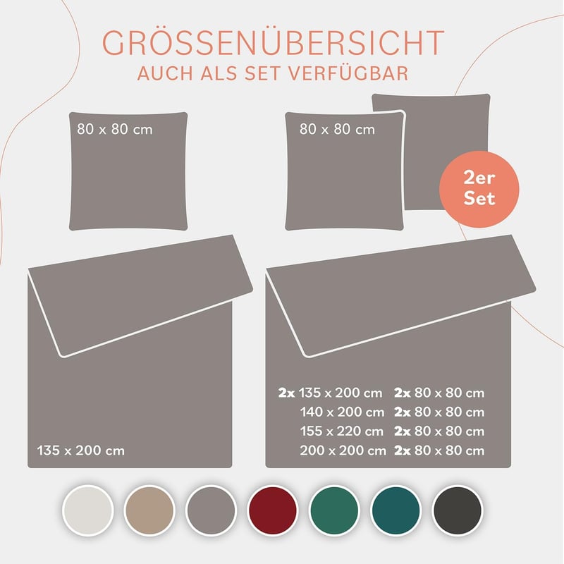 Blumtal Ágyneműhuzat 135x200 cm Cashmere Touch Plusz 2 db Párnával Krém Szín