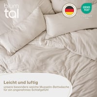 Blumtal Ágyneműhuzat 200x200 cm Oeko-Tex Szürke + 2 Párnahuzat 40x80 cm 2