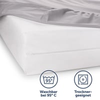 Blumtal antialergénny chránič matraca 140x200 cm, kompatibilný s 20 cm matracmi, antialergický poťah proti roztočom so zipsom, certifikát Oeko-Tex 2
