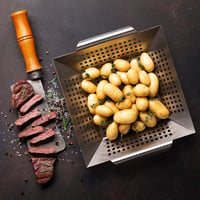 Blumtal BBQ grillkosár rozsdamentes acél, hús/hal/zöldség - nagy méret 2