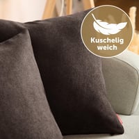 Blumtal Chenille Párnahuzat 60x60 cm 2 db Sötétbarna Rejtett Zippes 2