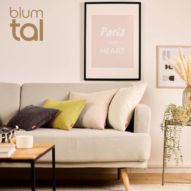 Blumtal Chenille Párnahuzat 60x60 cm 2 db Sötétbarna Rejtett Zippes