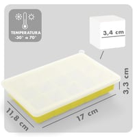 Súprava silikónových foriem na ľad Blumtal, 3 ks – Zásobník na ľad s vekom, forma na XL kocky, bez BPA, čierna, 15 priehradiek – Použité 9
