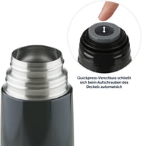 Blumtal Eifel rozsdamentes acél termosz 500ml fekete, szorítható kupával 2