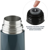 Blumtal Eifel rozsdamentes acél termosz 500ml sötét kék, szívócsővel 2