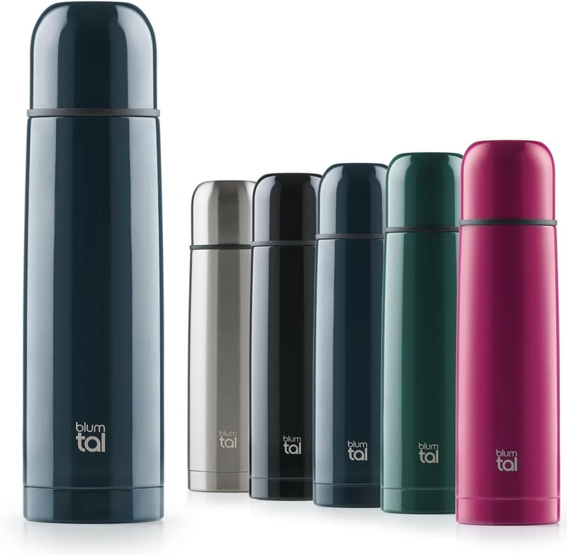 Blumtal Eifel rozsdamentes acél termosz 500ml sötét kék, szívócsővel