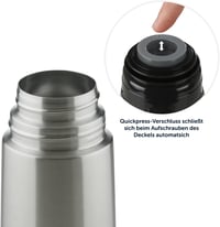 Blumtal Eifel rozsdamentes termosz 1000ml ezüst, szorítható kupával, hőtartó 2