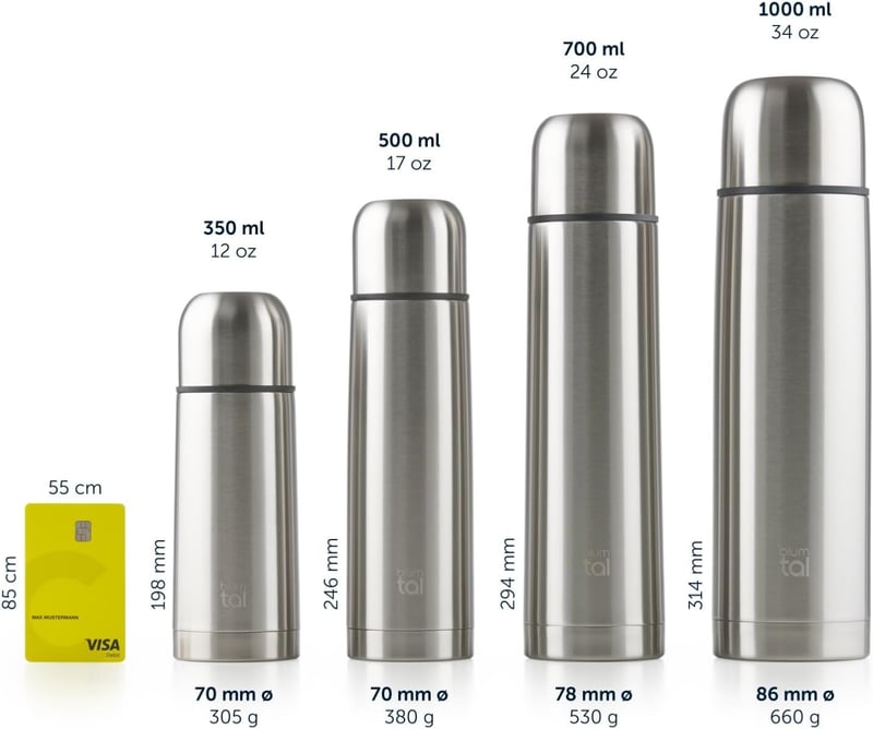 Blumtal Eifel rozsdamentes acél termosz 500ml sötétzöld, szorítható kupával