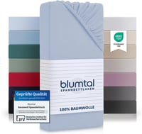 Blumtal Jersey Gumis Lepedő 140x200 cm Világoskék Pamut Oeko-Tex 1
