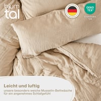 Blumtal Muslin Pamut Ágynemű 155x220 cm + 80x80 cm Taupe Oeko-Tex Certified 2