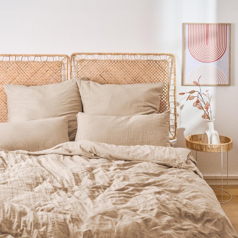 Blumtal Muslin Pamut Ágynemű 155x220 cm + 80x80 cm Taupe Oeko-Tex Certified